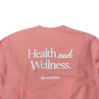 Sporty & Rich “Health & Wellness” Logo Crewneck Coral