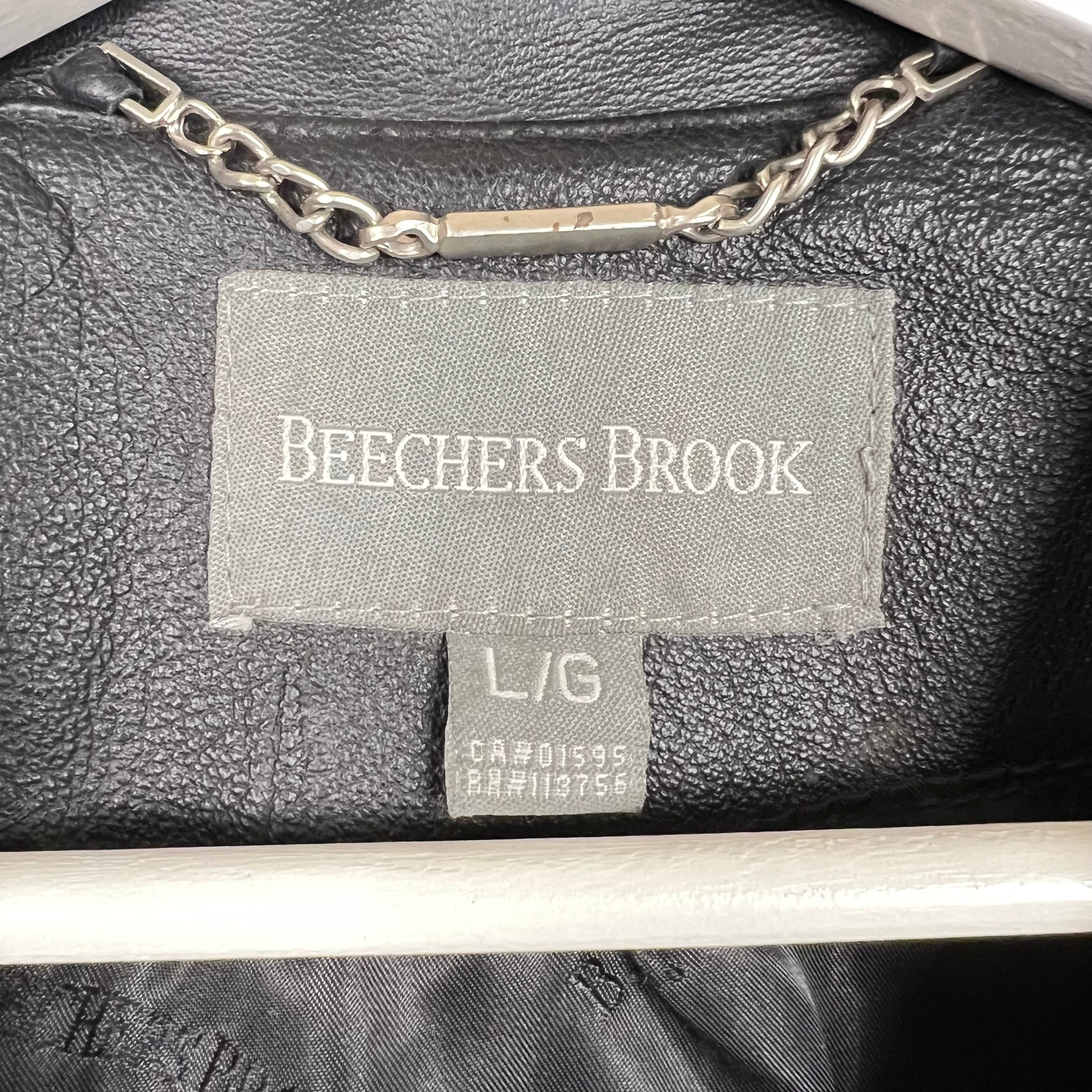 Vintage Beechers Brook Women’s Leather Blazer Jacket Black
