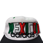 Vintage Adidas Mexico Flag Spellout SnapBack White