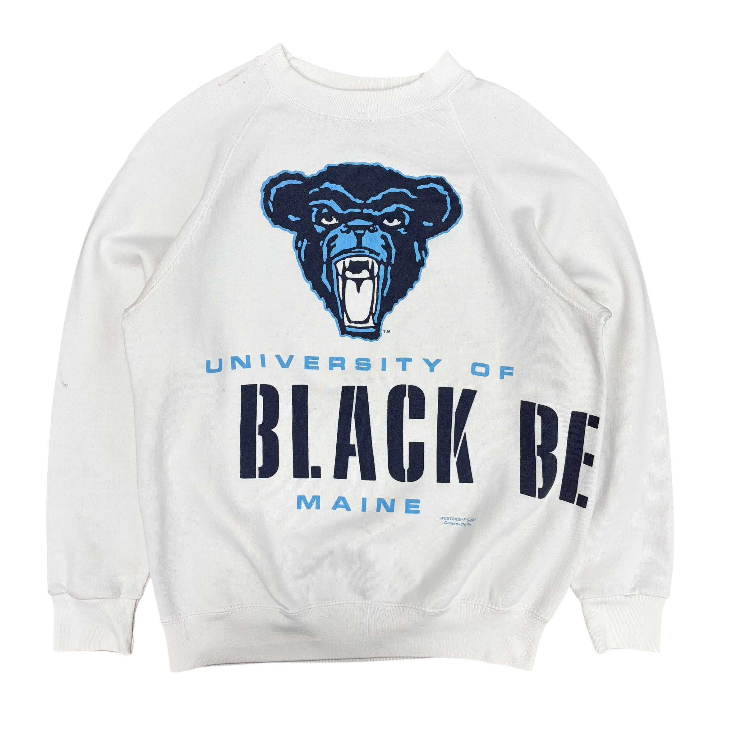 Vintage Soffe University Of Maine Black Bears Crewneck White
