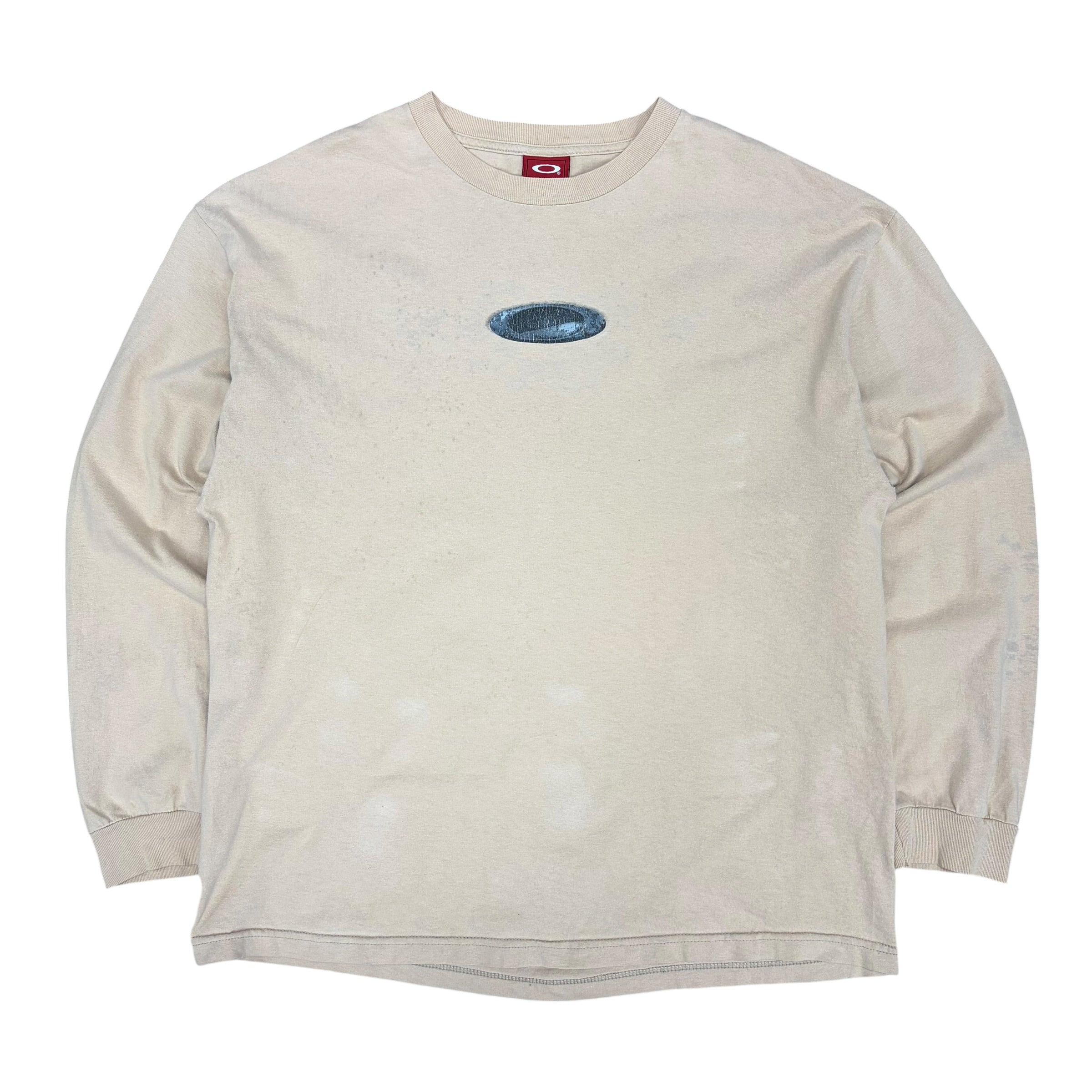 Vintage Oakley Metal Logo Longsleeve Light Peach