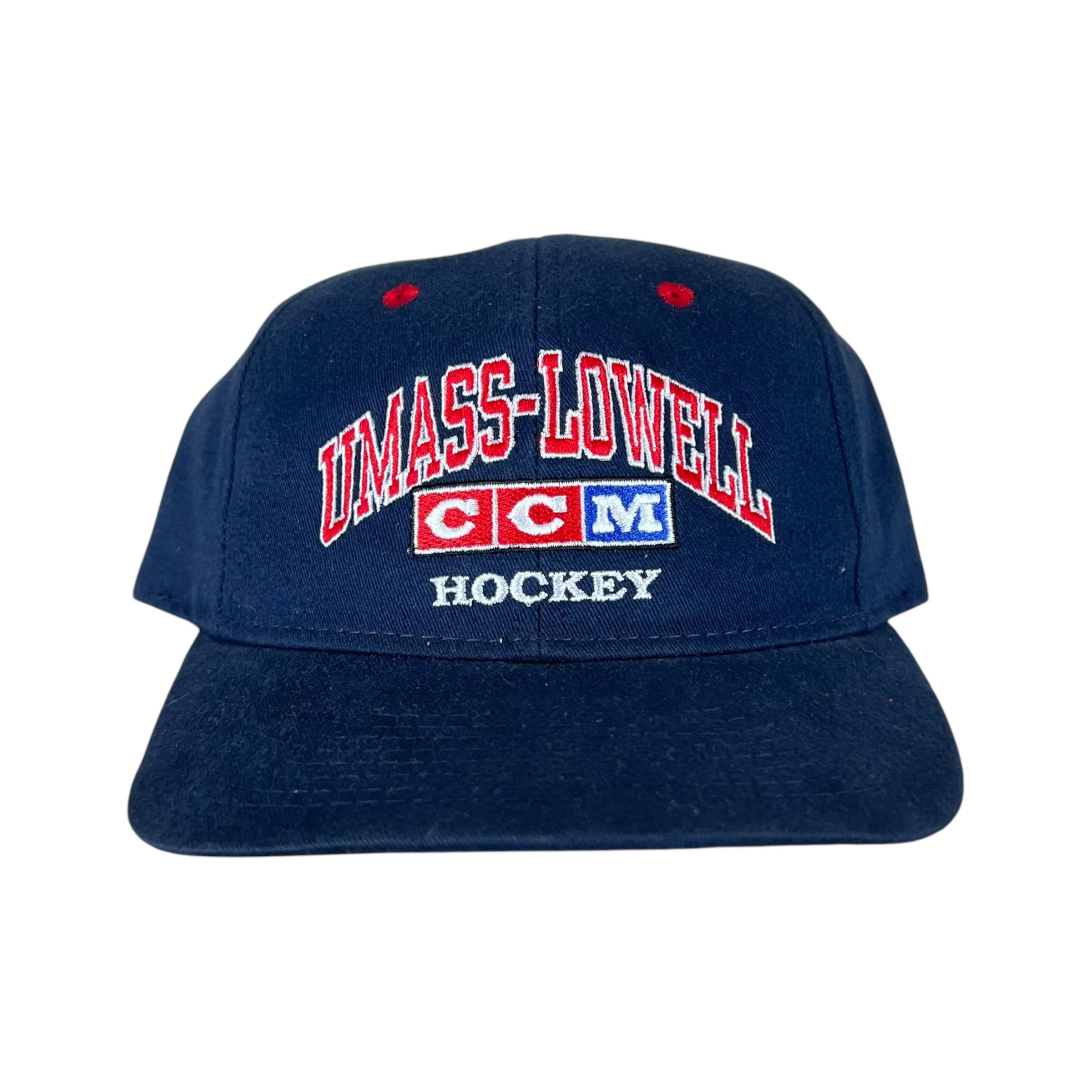 Vintage CCM Hockey Umass-Lowell Embroidered Logo SnapBack