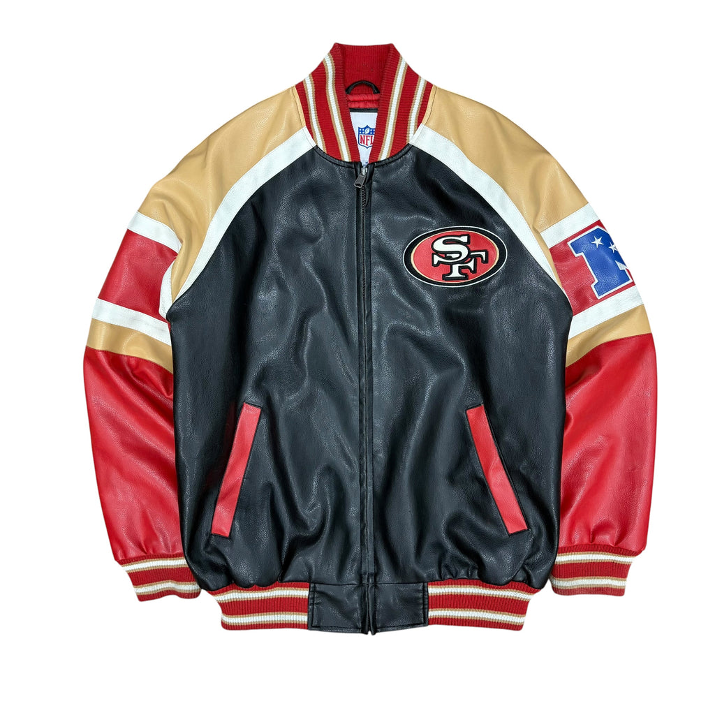 Vintage GIII NFL San Francisco 49ers Leather Bomber Jacket