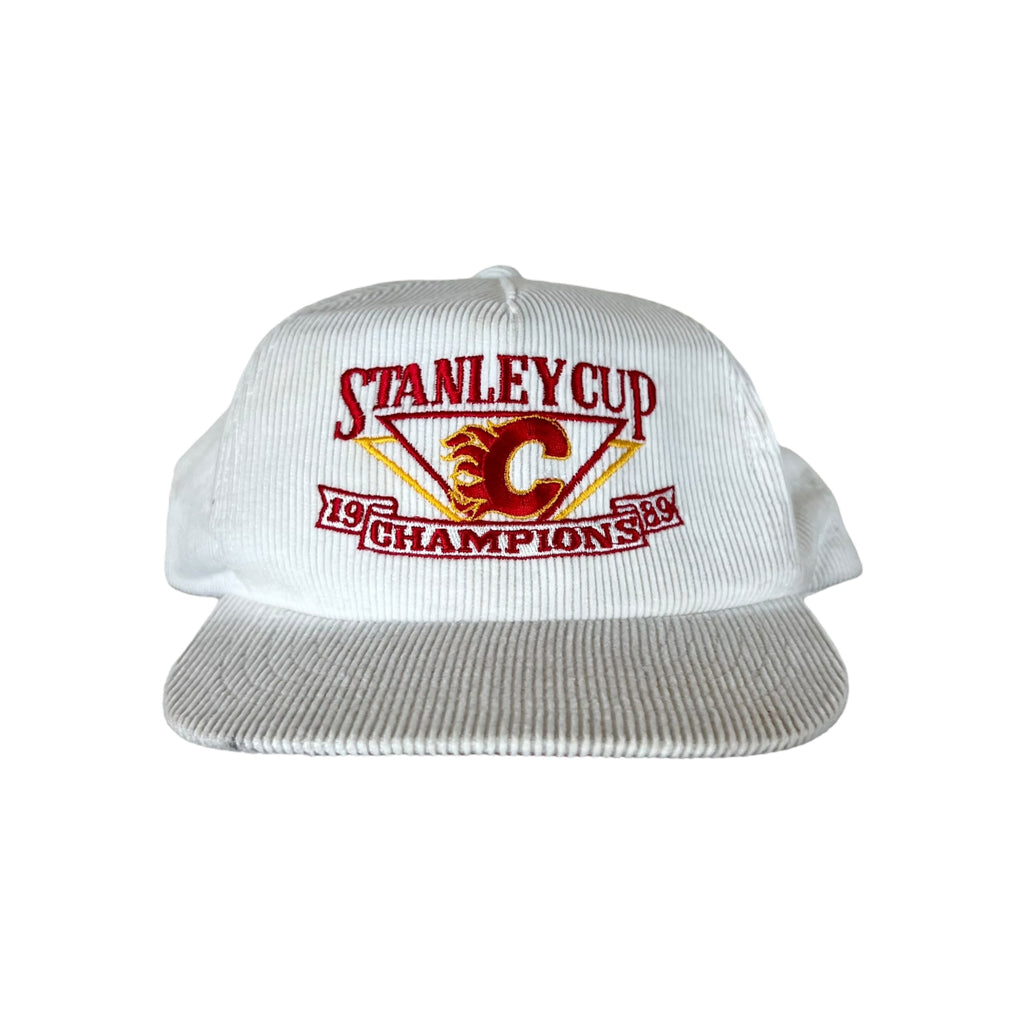 1989 NHL Calgary Flames Stanley Cup Champions Corduroy SnapBack