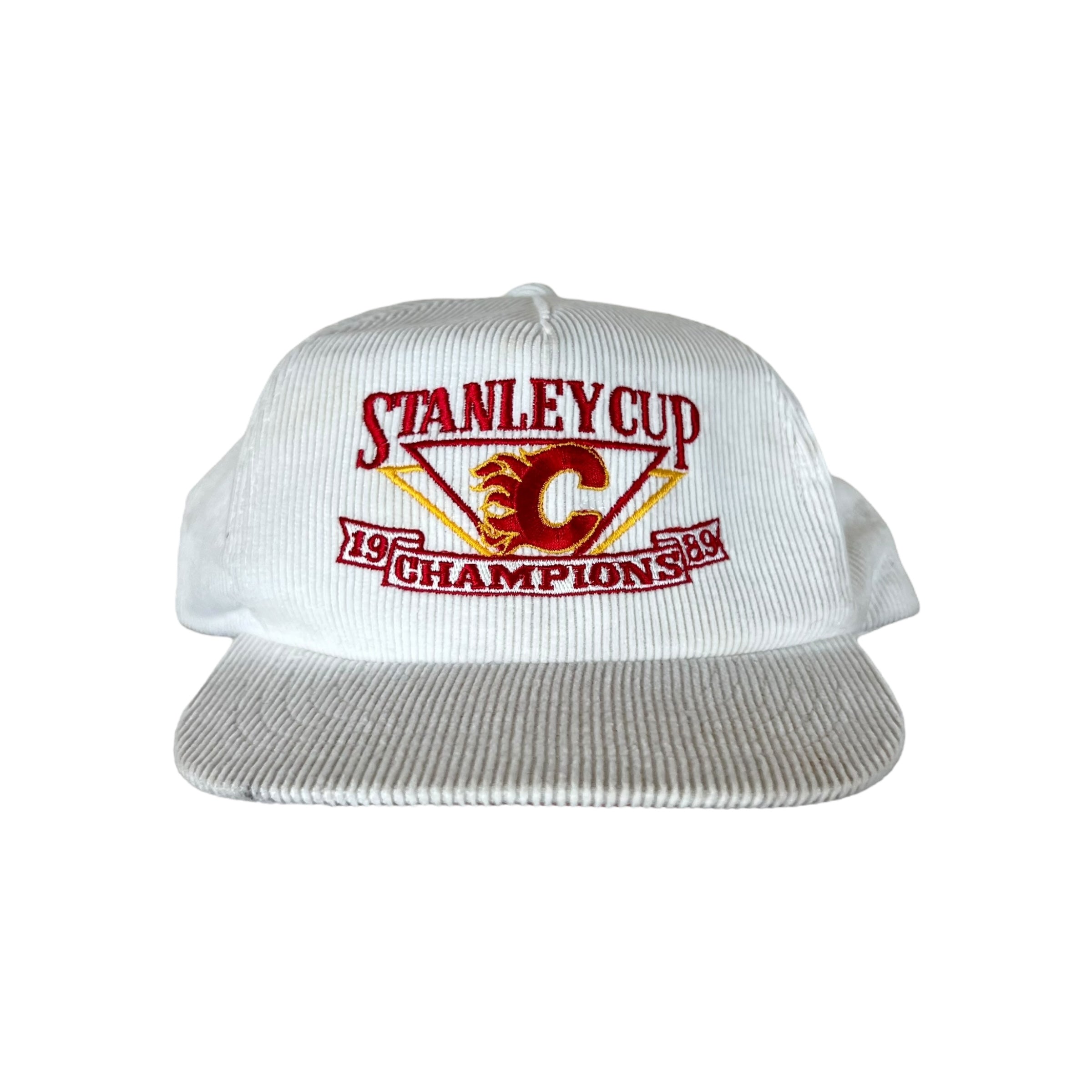1989 NHL Calgary Flames Stanley Cup Champions Corduroy SnapBack