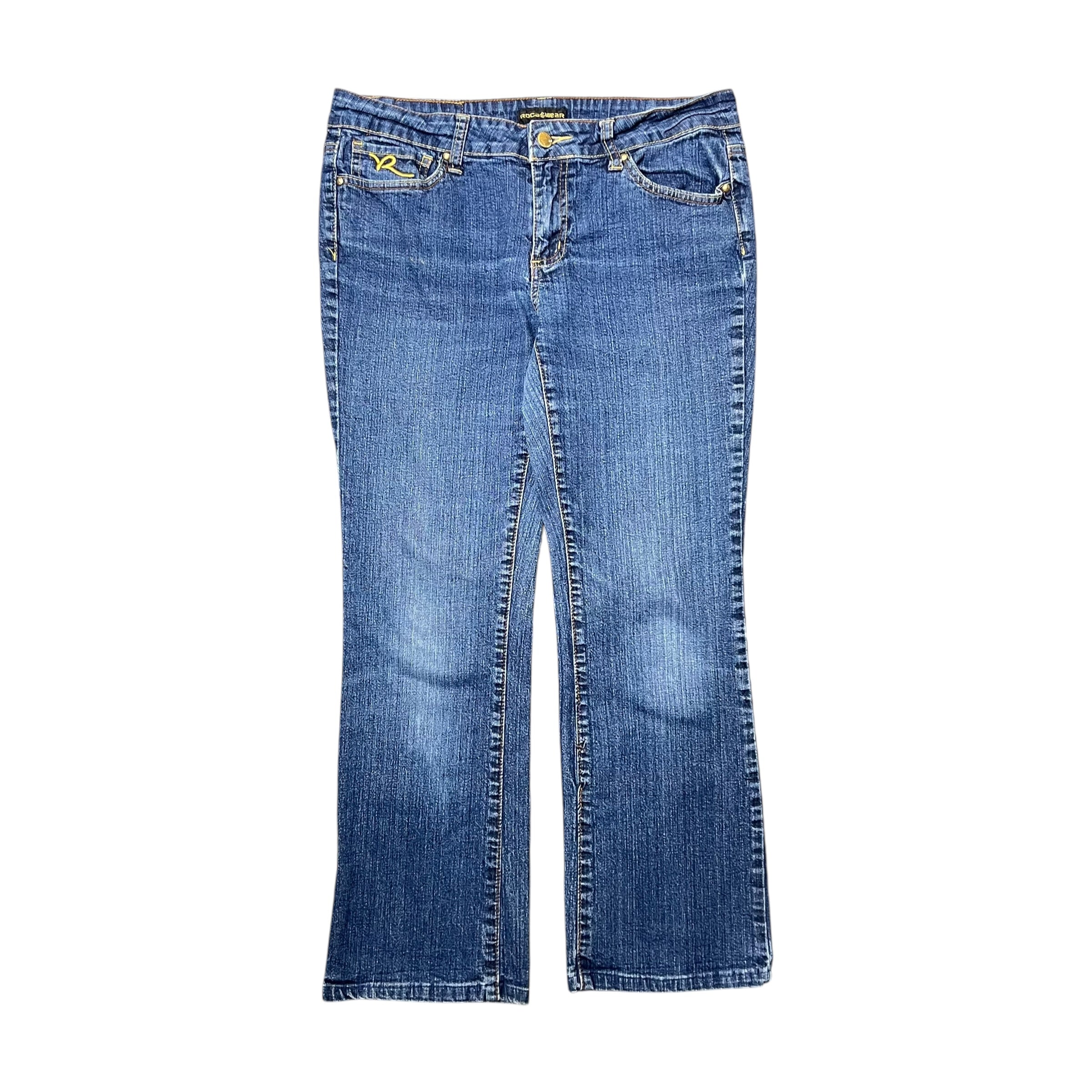 Vintage Rocawear Women’s Bedazzled Boot Cut Jeans Dark Wash
