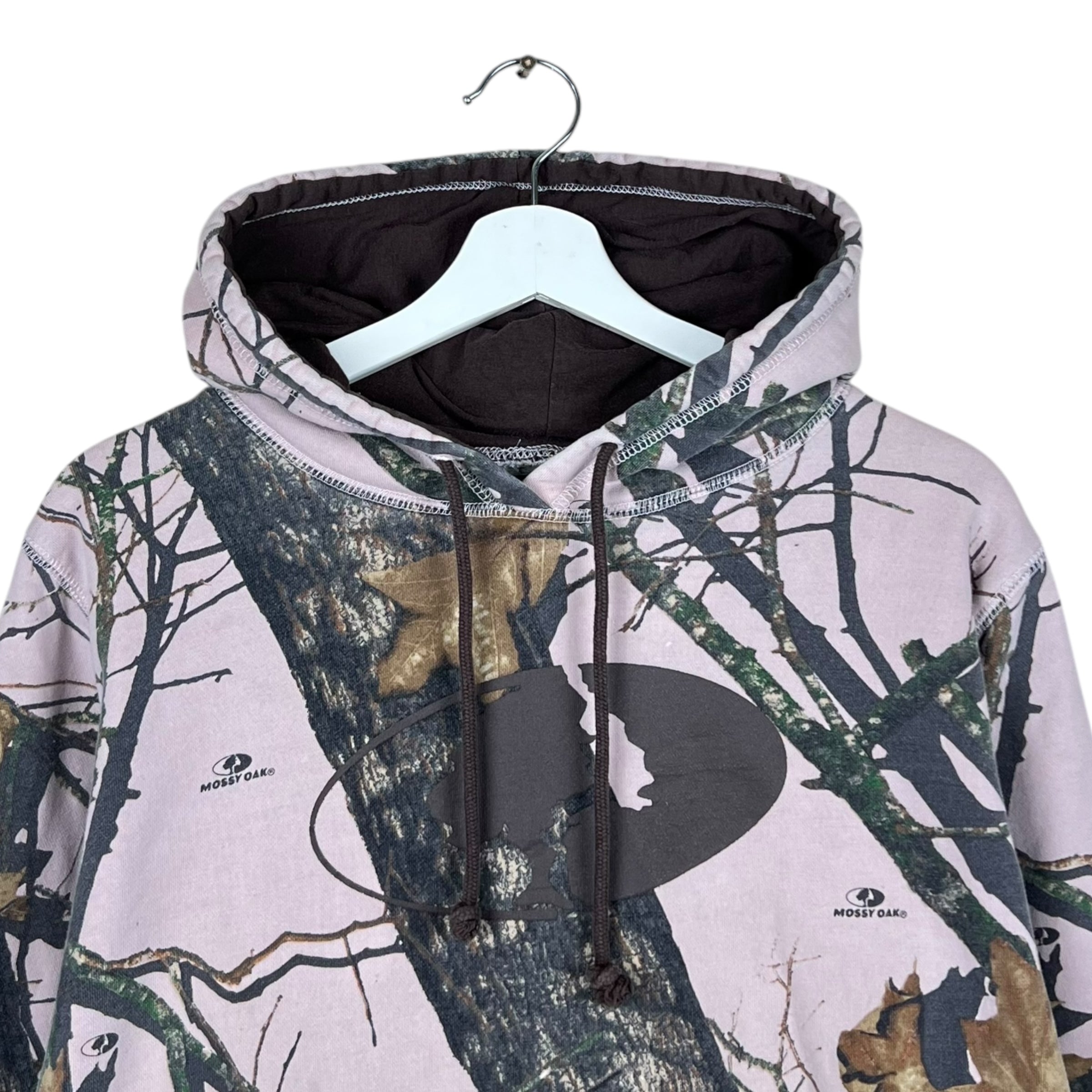 Vintage Mossy Oak Women’s Logo RealTree Hoodie Pink Camo
