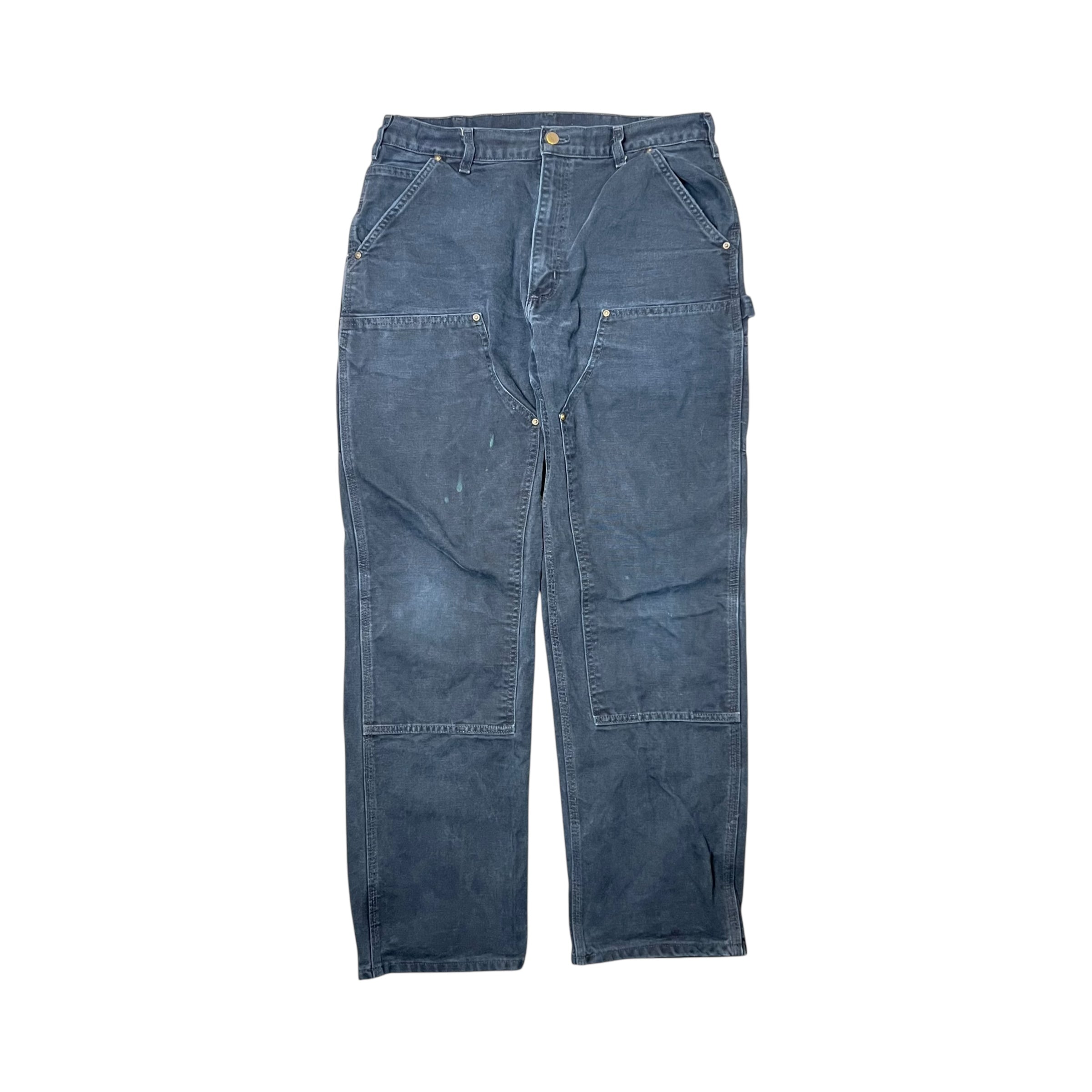 Vintage Carhartt Dungaree Fit Carpenter Double Knee Pants Black