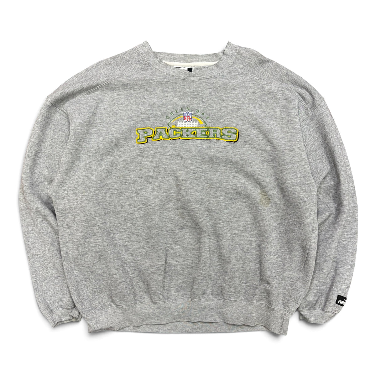 Vintage Puma NFL Green Bay Packers Embroidered Logo Crewneck Grey