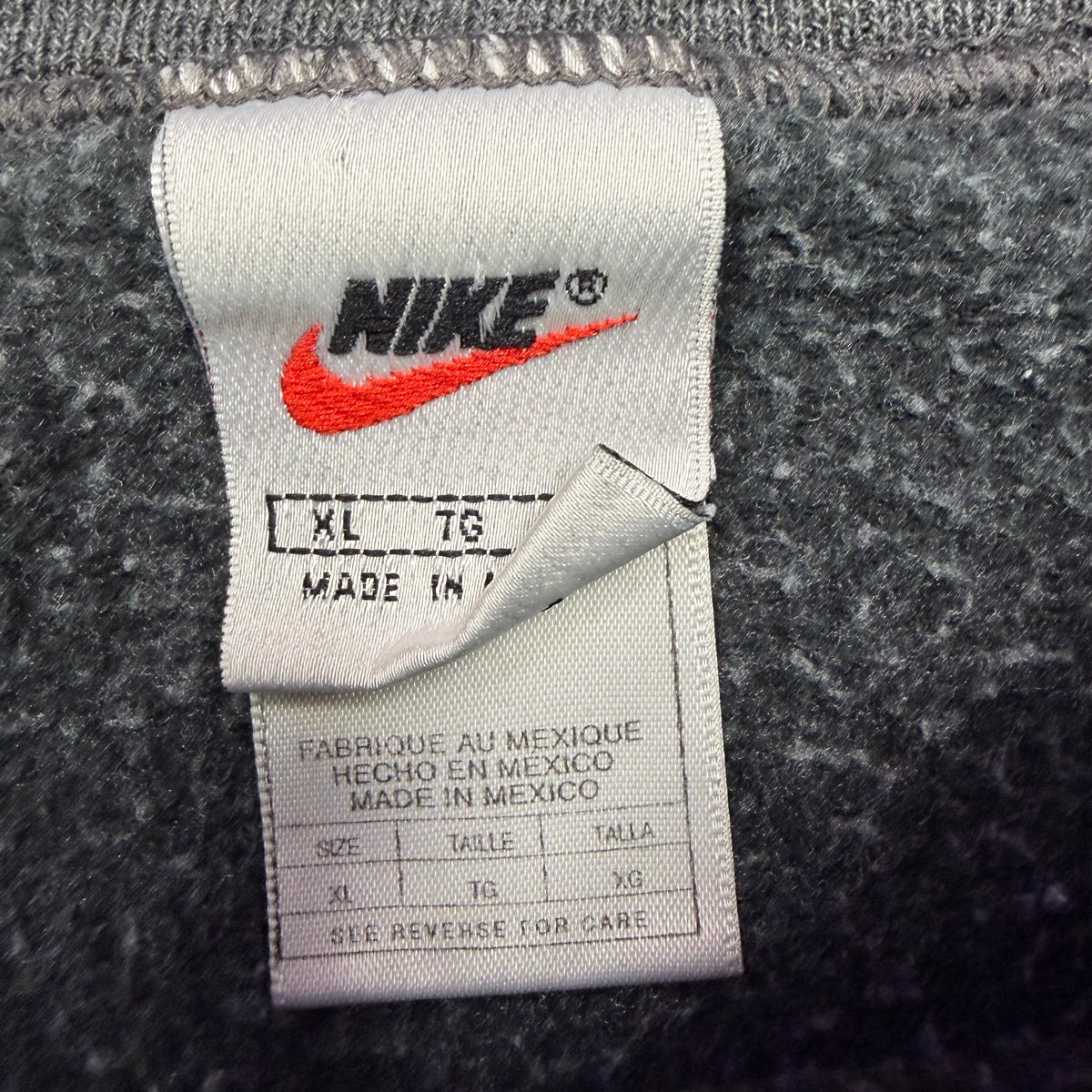 Vintage 90’s Nike Side Swoosh Crewneck Dark Grey