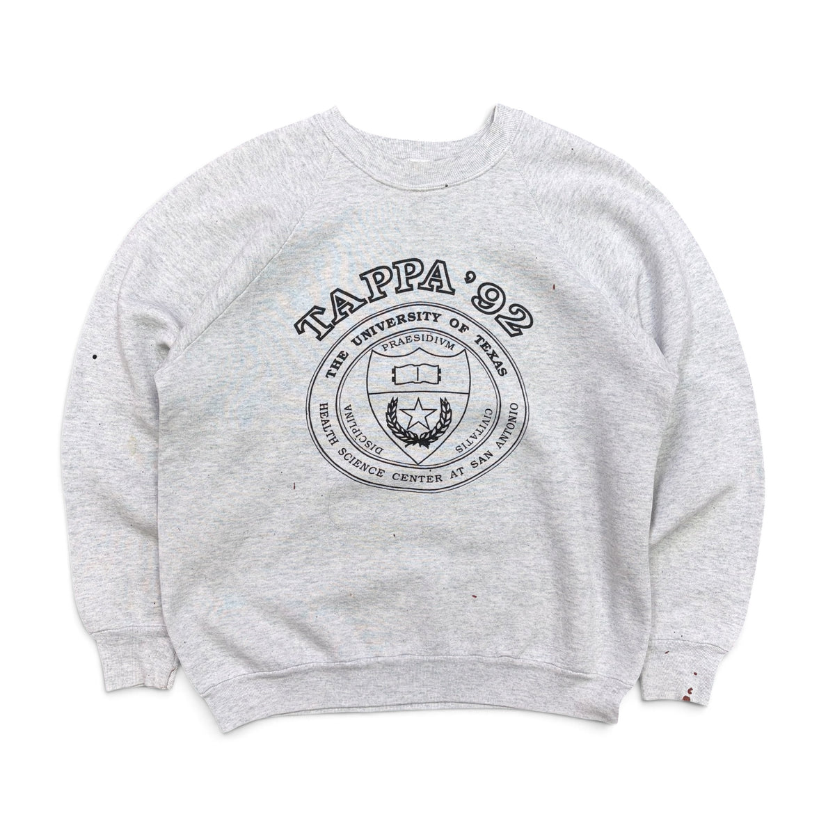 Vintage University of Texas Tappa ‘92 Crest Logo Crewneck Heather Grey