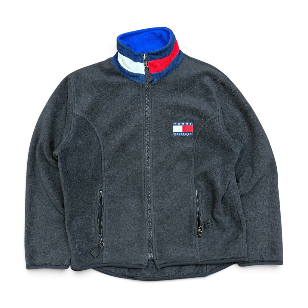 Vintage Tommy Hilfiger Fleece Full Zip Jacket Black