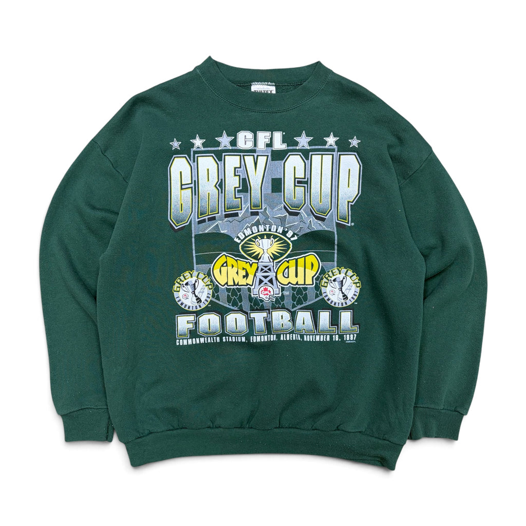 1997 CFL Edmonton Eskimos Grey Cup Stadium Crewneck Green