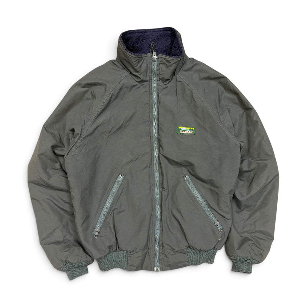 L.L. Bean Warm Up Fleece Lined Jacket Stone Grey