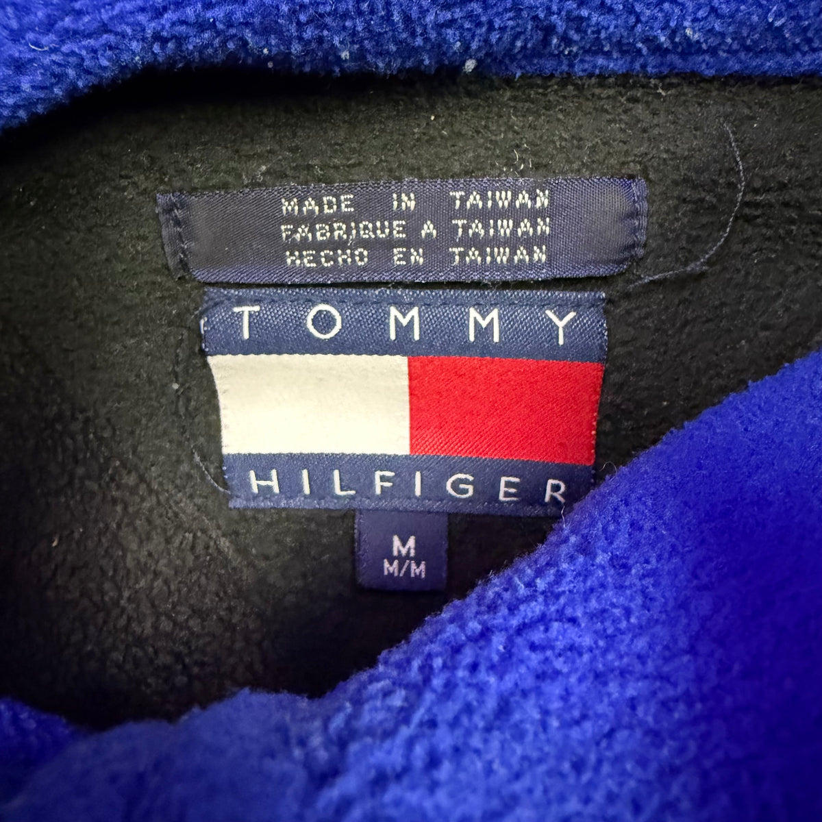 Vintage Tommy Hilfiger Fleece Full Zip Jacket Black