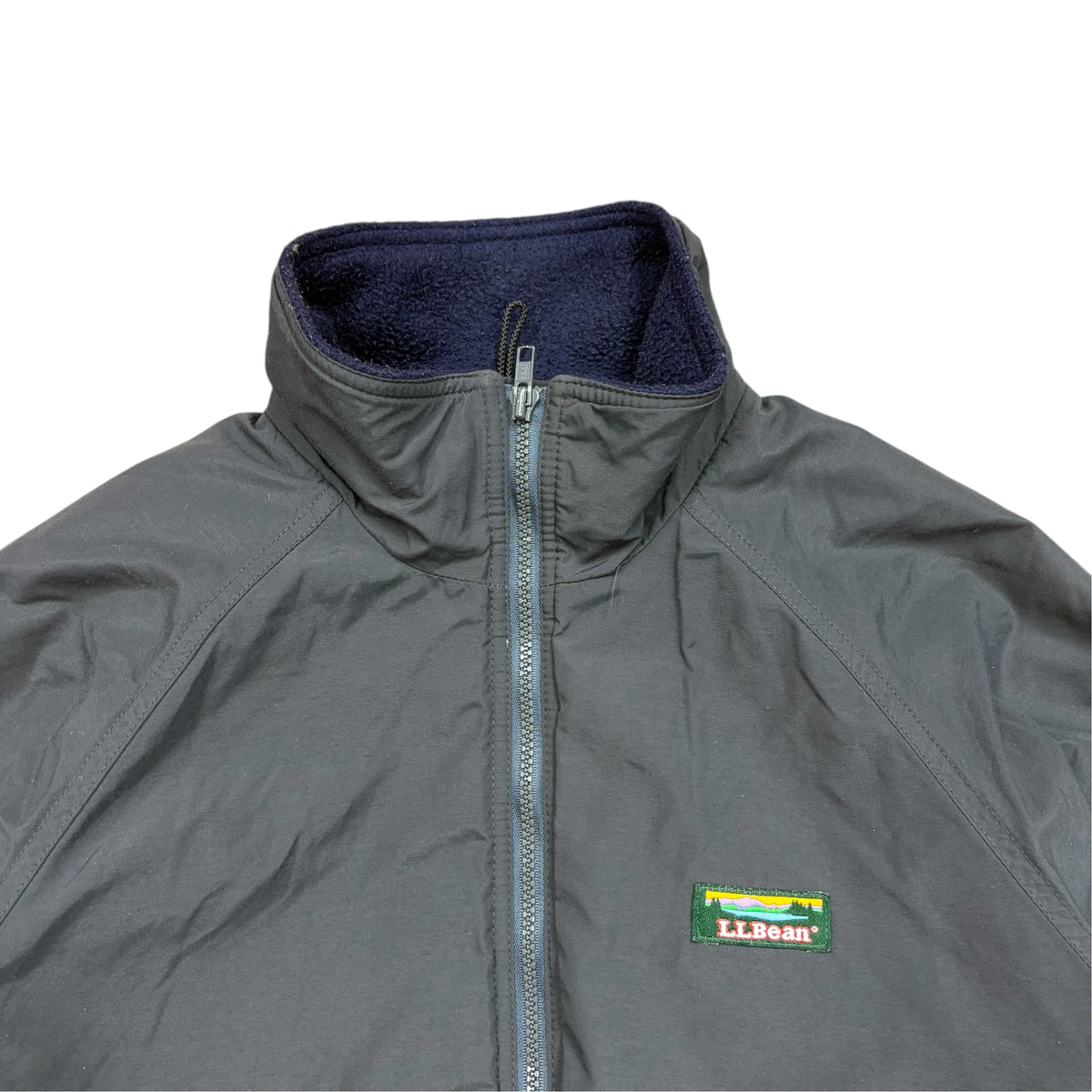 L.L. Bean Warm Up Fleece Lined Jacket Stone Grey